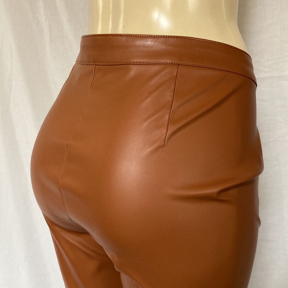 WILD FABLE Faux Leather Brown Plus Size 18 Pants Wide Leg High Rise NWT